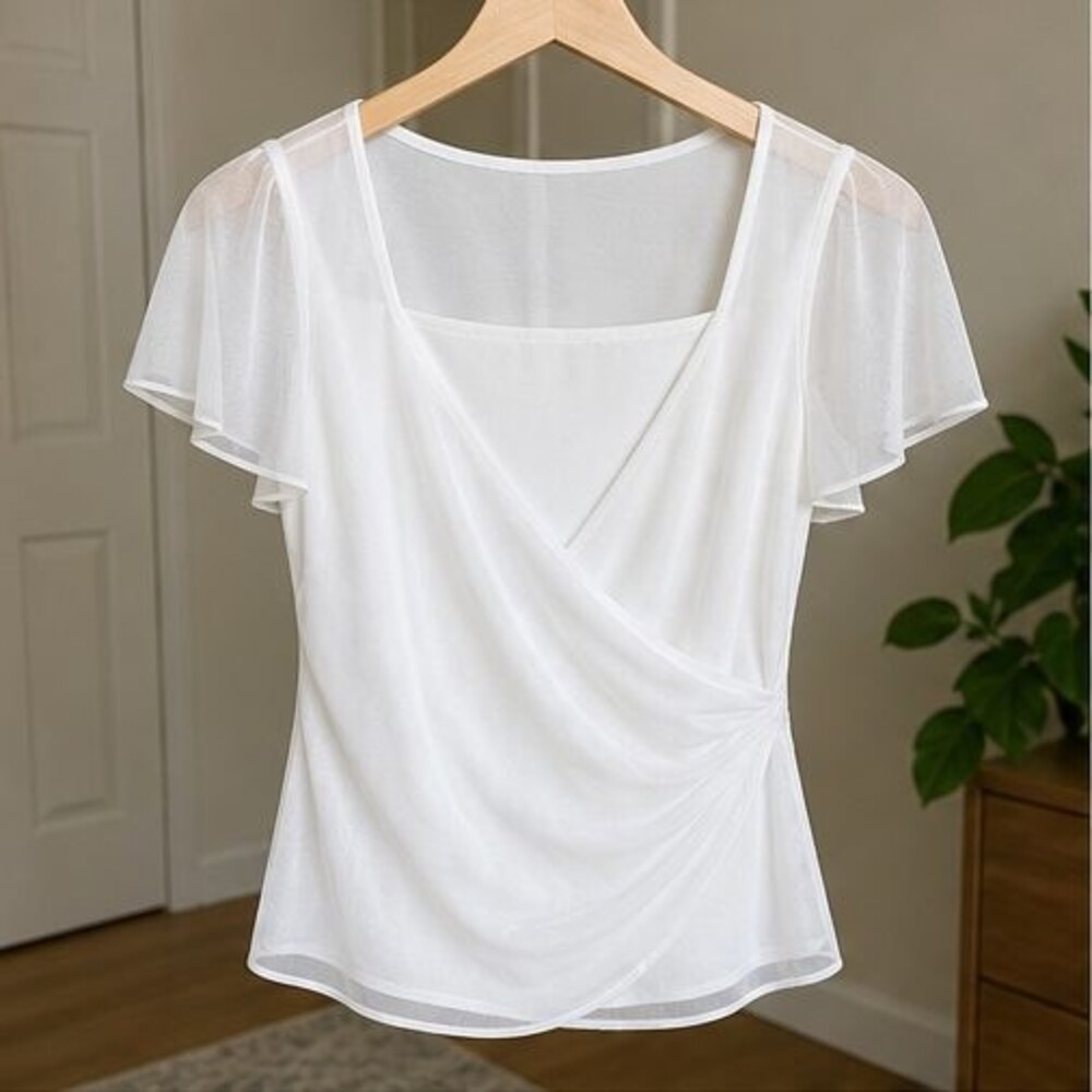 White Wrap Blouse